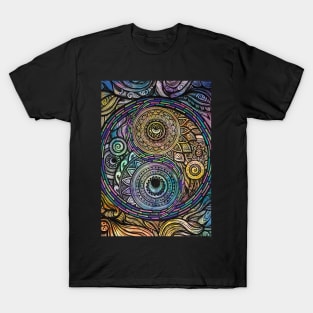 Trippy Yin yang mandala T-Shirt